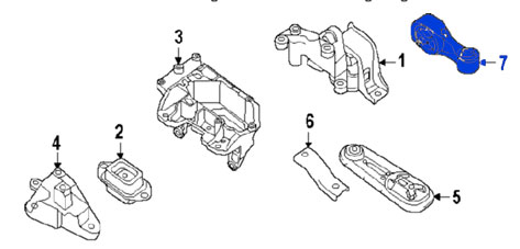 thumbnail image 2 of 2MPLASTIC Right Engine Mount – For Nissan Juke 2011-2017 & Sentra 2013-2019 1.6/1.8L 2 of 3